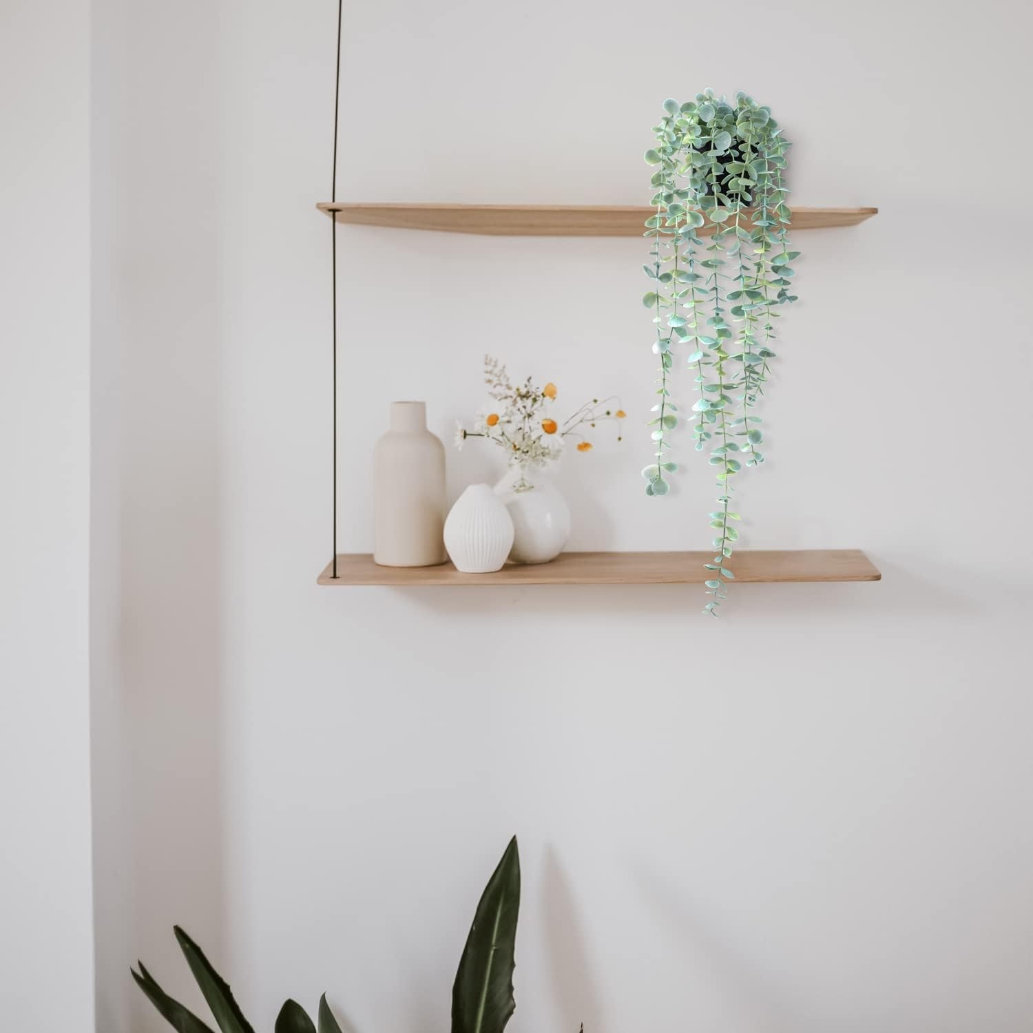 Opknoping Planten Kunstmatige Decor Nep Ingemaakte Hangende Wijnstokken Levensecht Groen voor Nieuwe Woondecoratie 1 STKS Lichtgroen