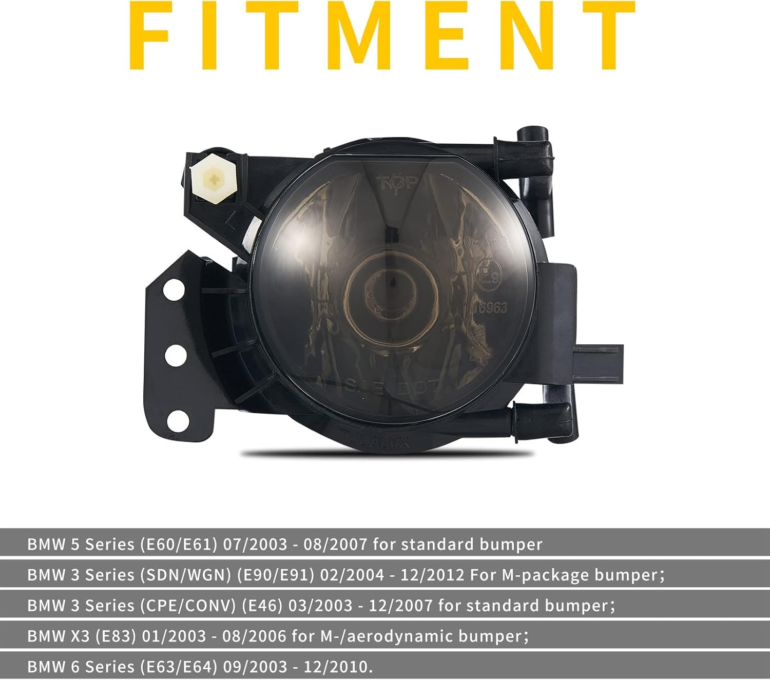 Mistlampen voor 3 Serie (SDN/WGN) (E90/E91)2004-2012 Voor M-pakket bumper/3 Serie (CPE/CONV) (E46)2003-2007/6 Serie (E63/E64)2003-2010/5 Serie (E60/E61)2003-2007/X3(E83)2003-2006 Transparante lens