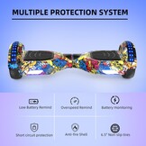 VOUUK Hoverboard, 6.5 inch tweewielig zweefplank met Bluetooth-luidspreker en LED-lichten, geschikt voor zowel kinderen als volwassenen. (HIP)