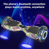 VOUUK Hoverboard, 6.5 inch tweewielig zweefplank met Bluetooth-luidspreker en LED-lichten, geschikt voor zowel kinderen als volwassenen. (HIP)