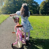 STITCH Manchi Kinderfiets 12 t/m 18 inch - Roze - met mand en zijwielen