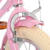 STITCH Manchi Kinderfiets 12 t/m 18 inch - Roze - met mand en zijwielen