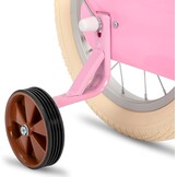 STITCH Manchi Kinderfiets 12 t/m 18 inch - Roze - met mand en zijwielen