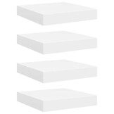vidaXL Wandschappen zwevend 4 st 23x23,5x3,8 cm MDF wit
