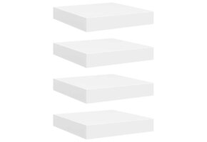 vidaXL Zwevende Wandschappen Wit (4 st.) - 33% Korting!