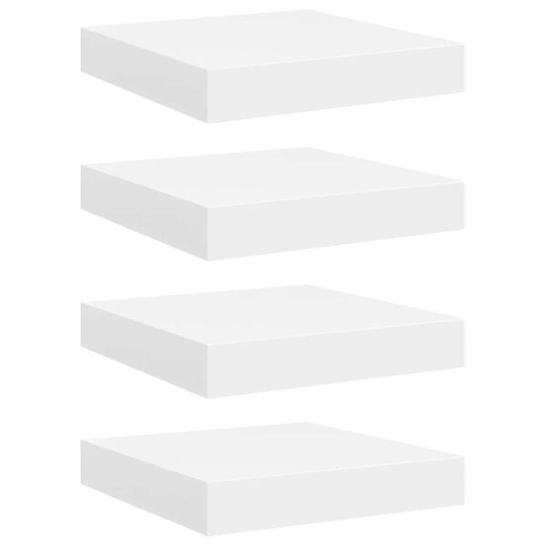 VidaXL Wandschappen Zwevend 4 Stuks - Wit - 59% Korting!