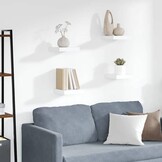 vidaXL Wandschappen zwevend 4 st 23x23,5x3,8 cm MDF wit