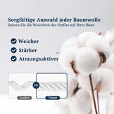 MR&HM 3-delige beddengoedset 200x200 cm, 100% katoen, met 2 kussenslopen 80x80 cm, zwart