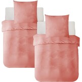 MR&HM 3-delige beddengoedset 200x200 cm, 100% katoen, met 2 kussenslopen 80x80 cm, zwart