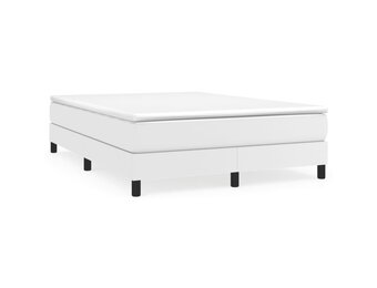 vidaXL Bedframe kunstleer wit 140x200 cm
