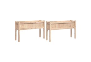 2x Houten Plantenbakken op Poten - Grenenhout - 34% Korting!