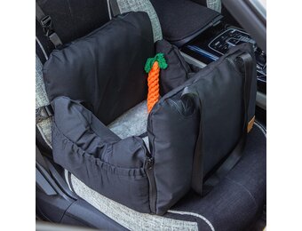 Mxmoonant Autostoel voor kleine honden, gewicht minder dan 10 kg, afneembaar, wasbaar, tas en veiligheidsgordel, uitgerust met een hondenpootreiniger en wortelspeelgoed