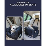 Mxmoonant Autostoel voor kleine honden, gewicht minder dan 10 kg, afneembaar, wasbaar, tas en veiligheidsgordel, uitgerust met een hondenpootreiniger en wortelspeelgoed