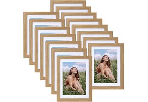 15 Fotolijsten Set 13x18/15x20cm - Natuurlijk Hout - Nu 28% Korting!