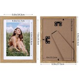Set van 15 fotolijsten 13x18 cm met passe-partout, veelzijdige fotolijsten 15x20 cm zonder passe-partout, natuurlijke houtkleur fotolijst 13x18 cm voor wand- of tafelweergave