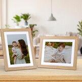 Set van 15 fotolijsten 13x18 cm met passe-partout, veelzijdige fotolijsten 15x20 cm zonder passe-partout, natuurlijke houtkleur fotolijst 13x18 cm voor wand- of tafelweergave
