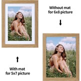 Set van 15 fotolijsten 13x18 cm met passe-partout, veelzijdige fotolijsten 15x20 cm zonder passe-partout, natuurlijke houtkleur fotolijst 13x18 cm voor wand- of tafelweergave