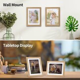 Set van 15 fotolijsten 13x18 cm met passe-partout, veelzijdige fotolijsten 15x20 cm zonder passe-partout, natuurlijke houtkleur fotolijst 13x18 cm voor wand- of tafelweergave