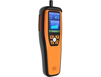 Binnenluchtkwaliteitsmeter voor PM2.5, PM10, CO2, HCHO, Temp & Vocht | Draagbaar met alarm, datalogging, kleurenscherm