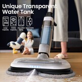 Zelfrijdende Draadloze Elektrische Dweil met Sproeifunctie, LED Verlichting en Eén Hand Bediening voor Nat & Droog Reinigen