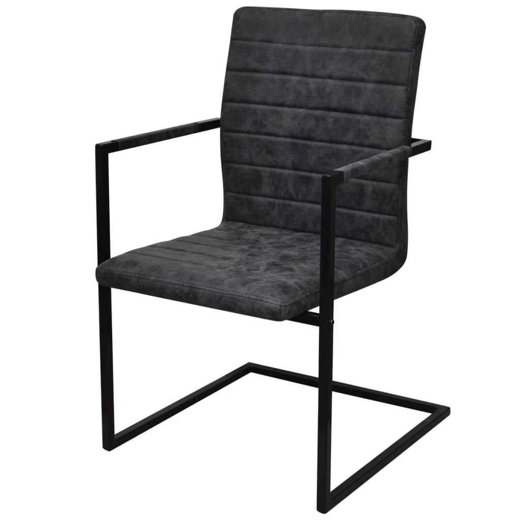 vidaXL Eetkamerstoelen Kunstleer Zwart (2 stuks) - 54% Korting!