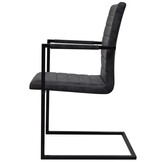 vidaXL Eetkamerstoelen Kunstleer Zwart (2 stuks) - 54% Korting!