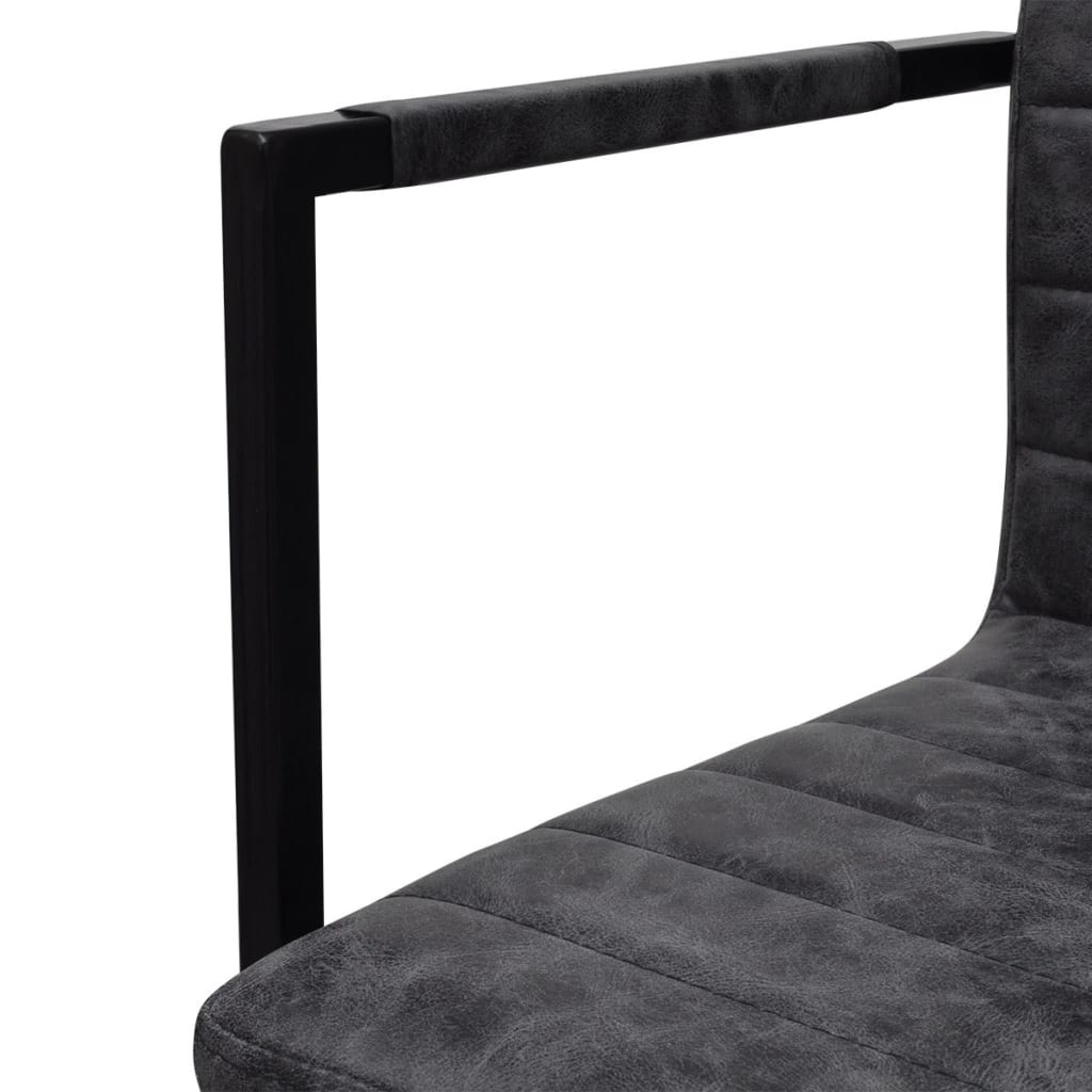 vidaXL Eetkamerstoelen Kunstleer Zwart (2 stuks) - 54% Korting!