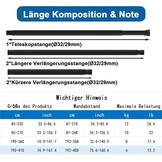 Uitschuifbare Douchegordijnstang Zonder Boren 190-410cm Wit 52% Korting
