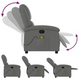 vidaXL Massagestoel Donkergrijs - 52% Korting!