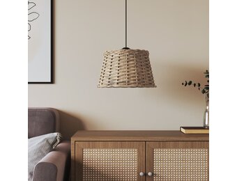 vidaXL Wicker Plafondlampenkap Ø38cm Bruin - 60% Korting