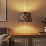 vidaXL Wicker Plafondlampenkap Ø38cm Bruin - 60% Korting
