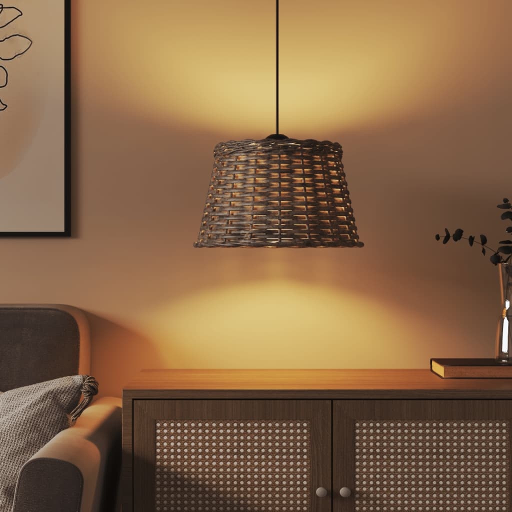 vidaXL Wicker Plafondlampenkap Ø38cm Bruin - 60% Korting