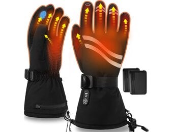 Verwarmbare handschoenen dames/heren met 51% korting | Zwart L