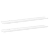 vidaXL Fotoplanken 2 st 80x9x3 cm MDF wit