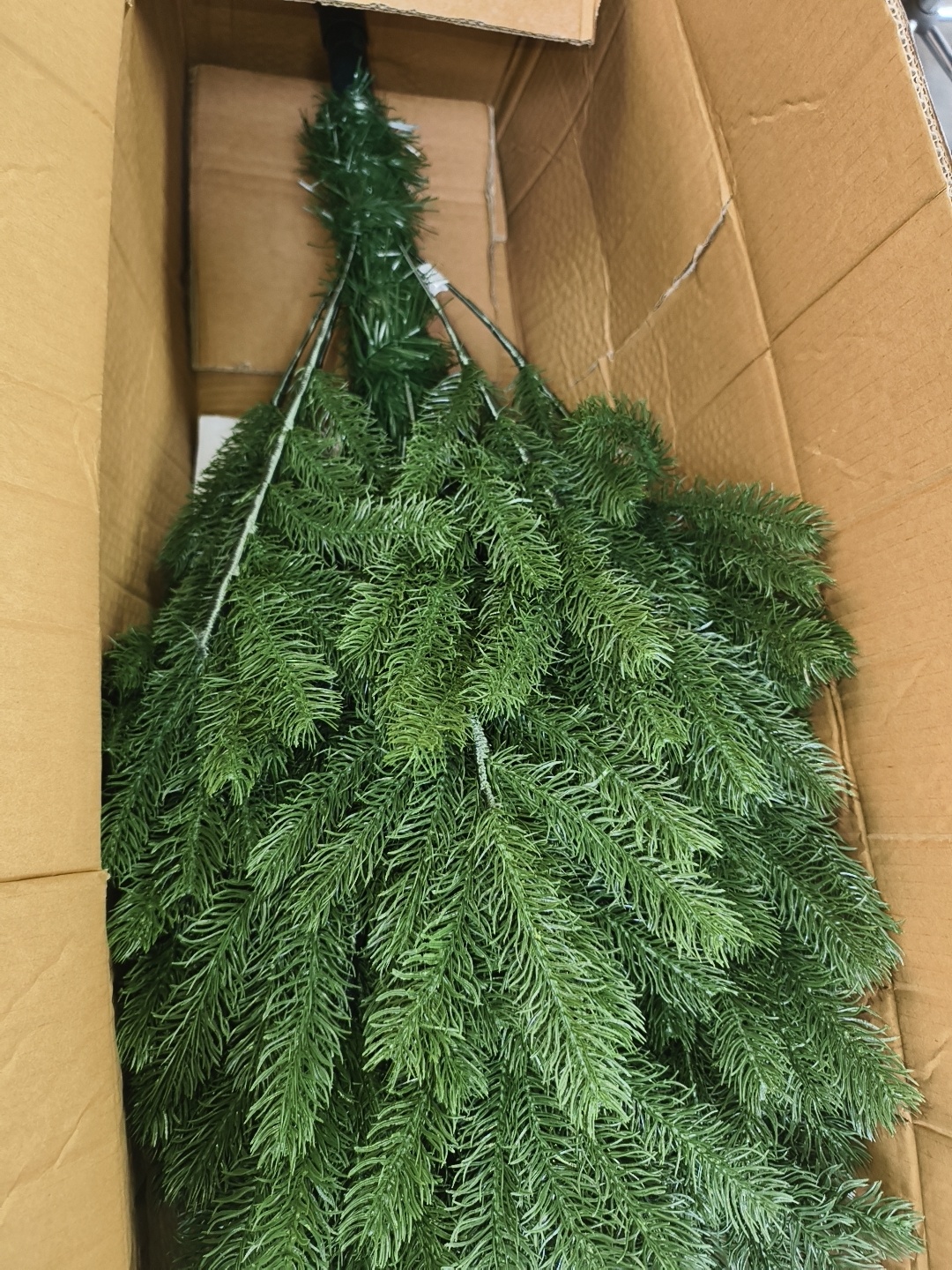 vidaXL Kunstkerstboom met levensechte naalden 210 cm groen