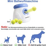 Pet Prime Automatische balwerper, hondenbal, interactieve balwerpmachine, 3 tennisballen inbegrepen, voor kleine honden, mini-stijl (wit)