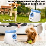 Pet Prime Automatische balwerper, hondenbal, interactieve balwerpmachine, 3 tennisballen inbegrepen, voor kleine honden, mini-stijl (wit)