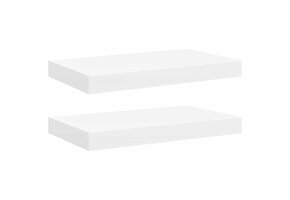 Zwevende Wandschappen MDF Wit 2 st. - 40cm - 81% Korting