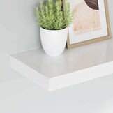 Zwevende Wandschappen MDF Wit - 2 stuks - 78% Korting