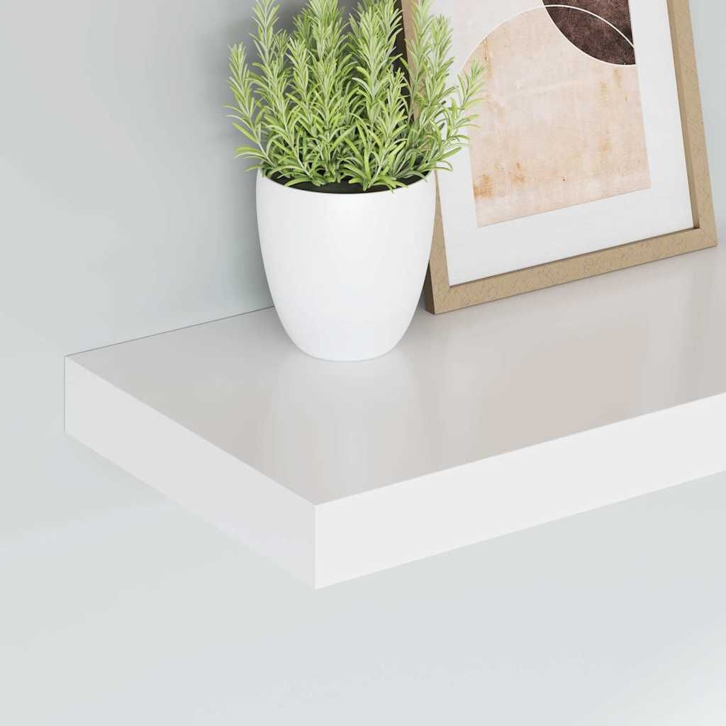 Zwevende Wandschappen MDF Wit - 2 stuks - 78% Korting