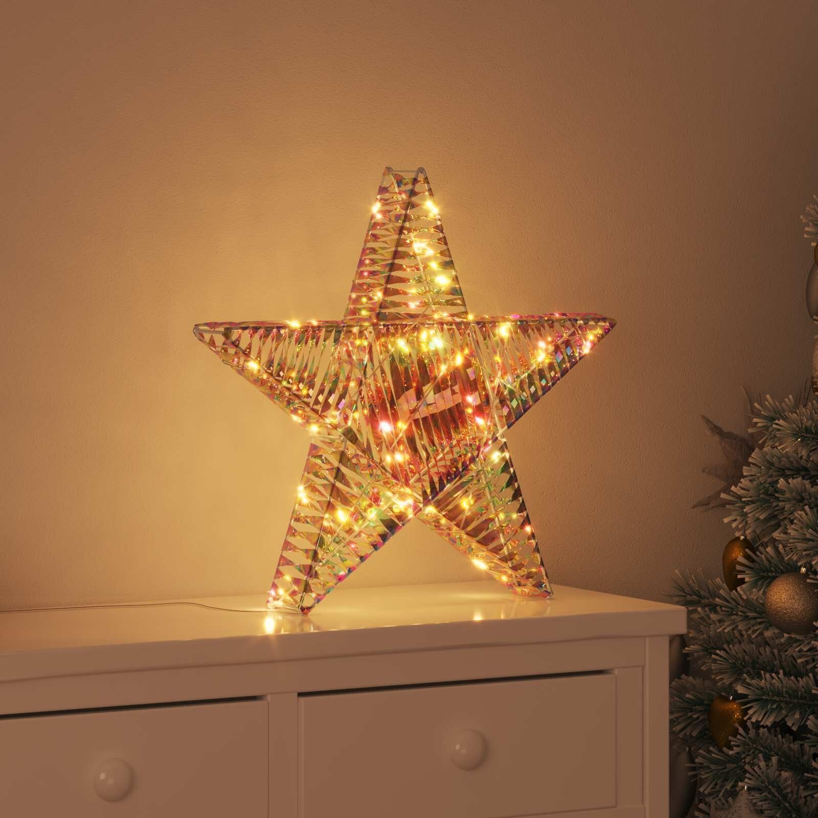 vidaXL 3D Ster met 50 LED Warmwit (46% korting)