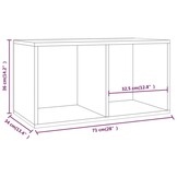 vidaXL LP Opbergbox Wit (39% Korting) - 71x34x36cm