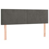 vidaXL Hoofdbord Fluweel Donkergrijs 72x5x78/88cm - 63% Korting