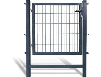 Groene/Antraciet Tuinpoort Dubbelstaafmat 100x100cm | 30% Korting