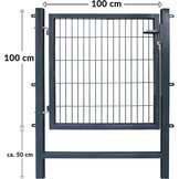 Groene/Antraciet Tuinpoort Dubbelstaafmat 100x100cm | 30% Korting