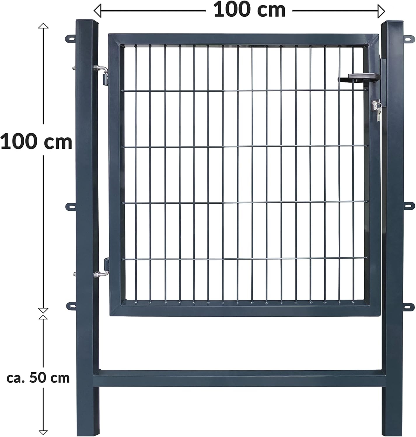 Groene/Antraciet Tuinpoort Dubbelstaafmat 100x100cm | 30% Korting
