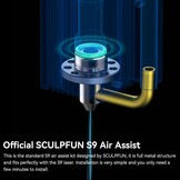SCULPFUN S9 220V Air assist met air-assist nozzle set, 30L/min high-speed air assist past perfect bij lasermachines, sneller en schoner snijden, volledig metalen structuur