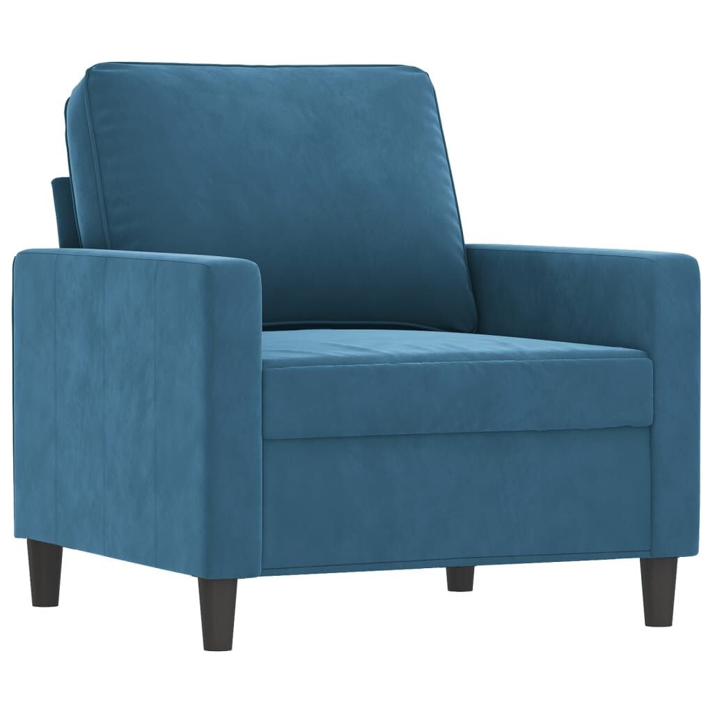 vidaXL Fauteuil 60 cm fluweel blauw