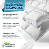 Glückstoff Veren- en donsdekbed 220 x 240 cm, gecertificeerd in Duitsland, dekbed en veren dekbed, bovenbed, slaapdeken, dekbed, zomer- en winterdekbed, dekbed (all-season dekbed)