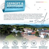 Glückstoff Veren- en donsdekbed 220 x 240 cm, gecertificeerd in Duitsland, dekbed en veren dekbed, bovenbed, slaapdeken, dekbed, zomer- en winterdekbed, dekbed (all-season dekbed)